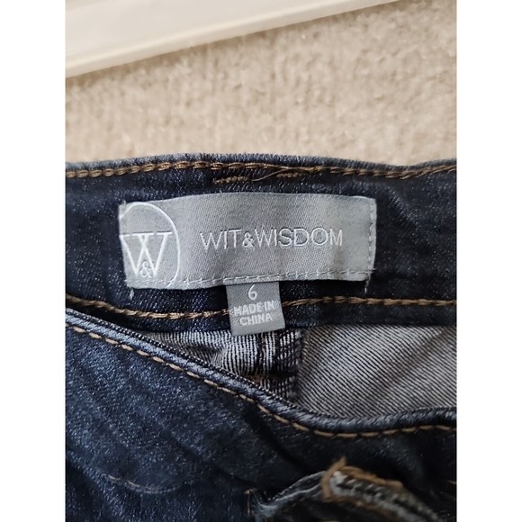 Wit & Wisdom Jeans Womens 8 Blue Skinny Ankle Jegging Dark Wash Stretch - Picture 5 of 7